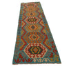 Hand Woven Wool Kelim Runner 2' 8" x 9' 6" ft / 81 x 290 cm - No. B34730