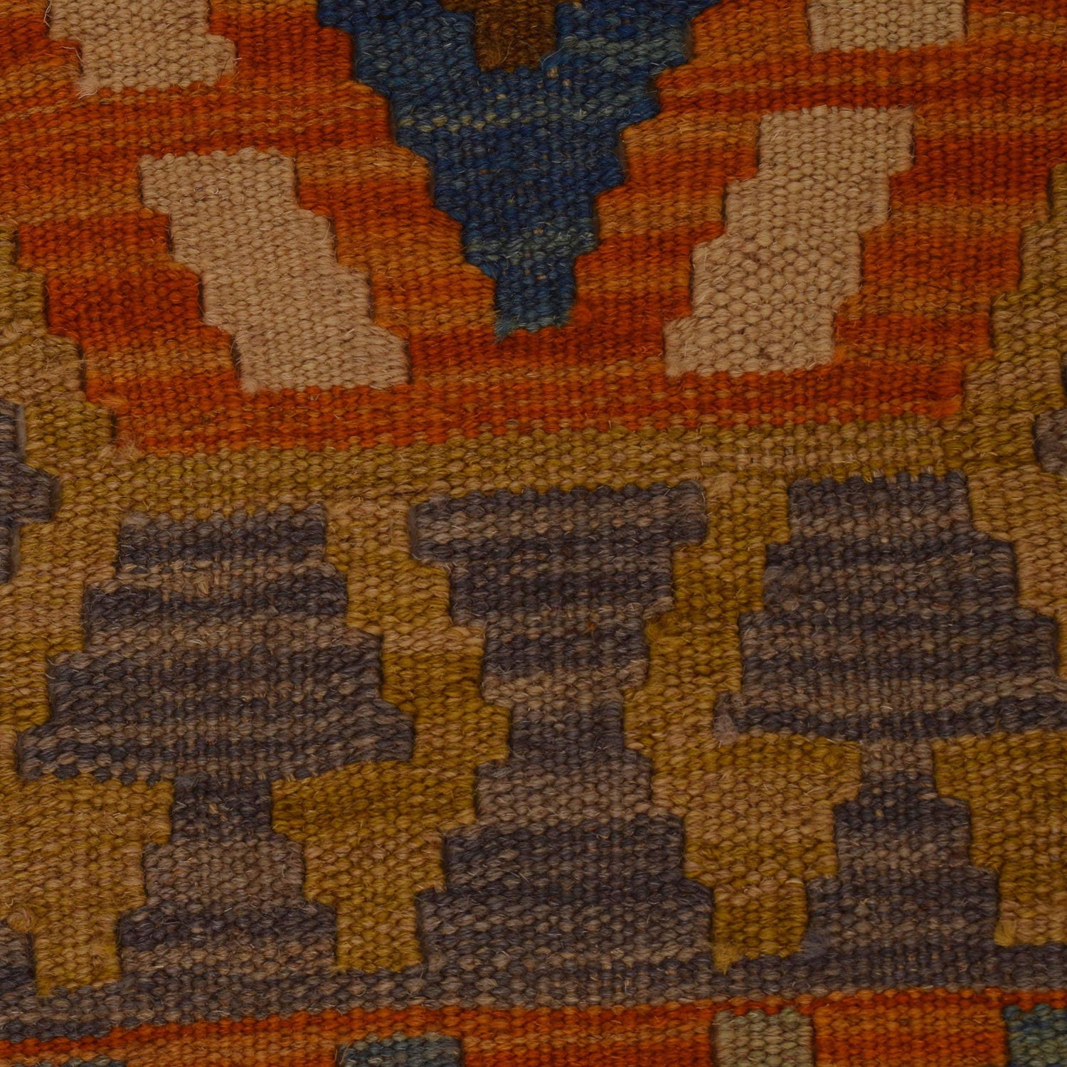 Hand Woven Wool Kelim Runner 2' 8" x 9' 6" ft / 81 x 290 cm - No. B34730
