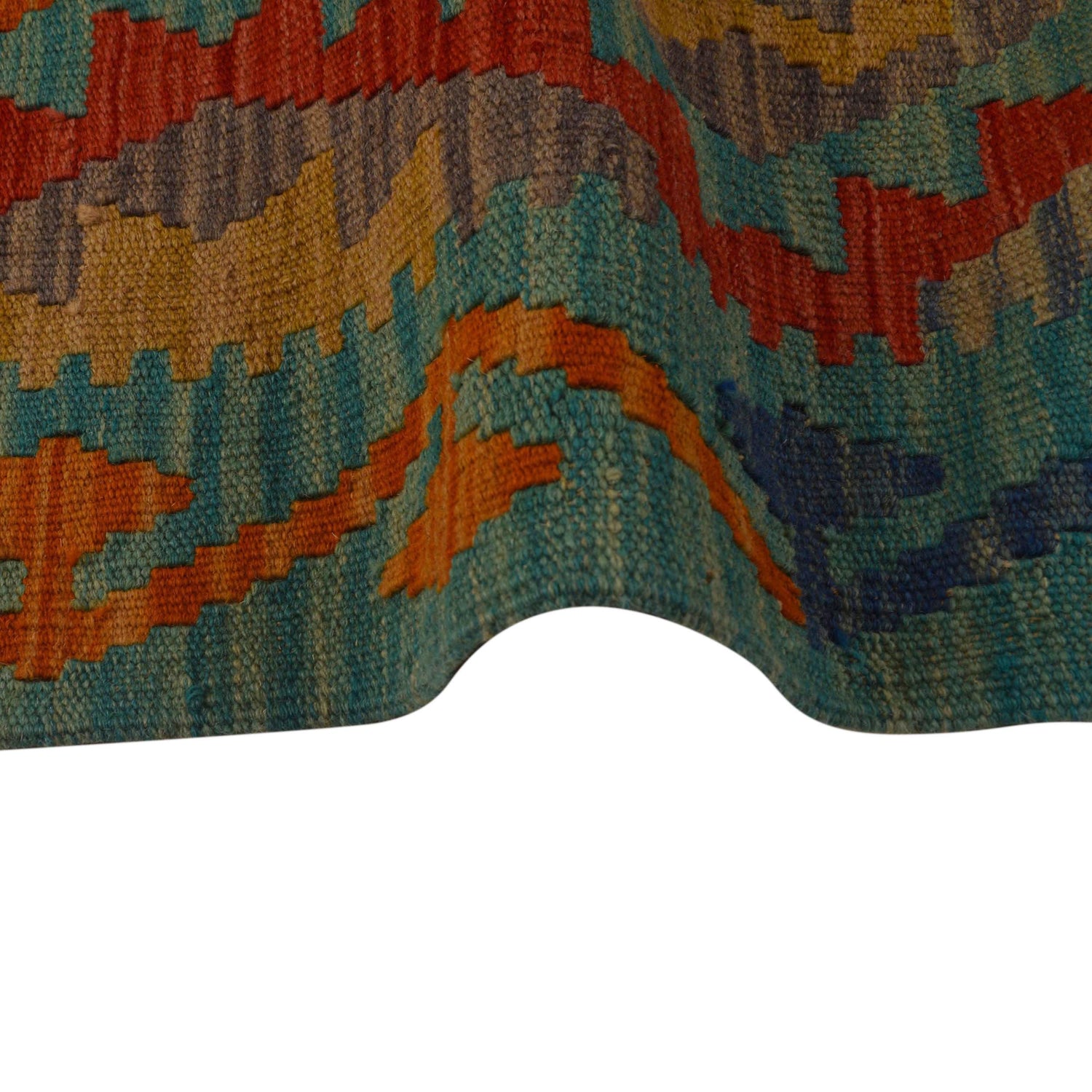 Hand Woven Wool Kelim Runner 2' 8" x 9' 6" ft / 81 x 290 cm - No. B34730