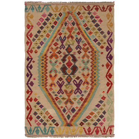 Handmade Vegetable Kelim 3' 5" x 5' 6" ft / 104 x 167 cm - No. B34741