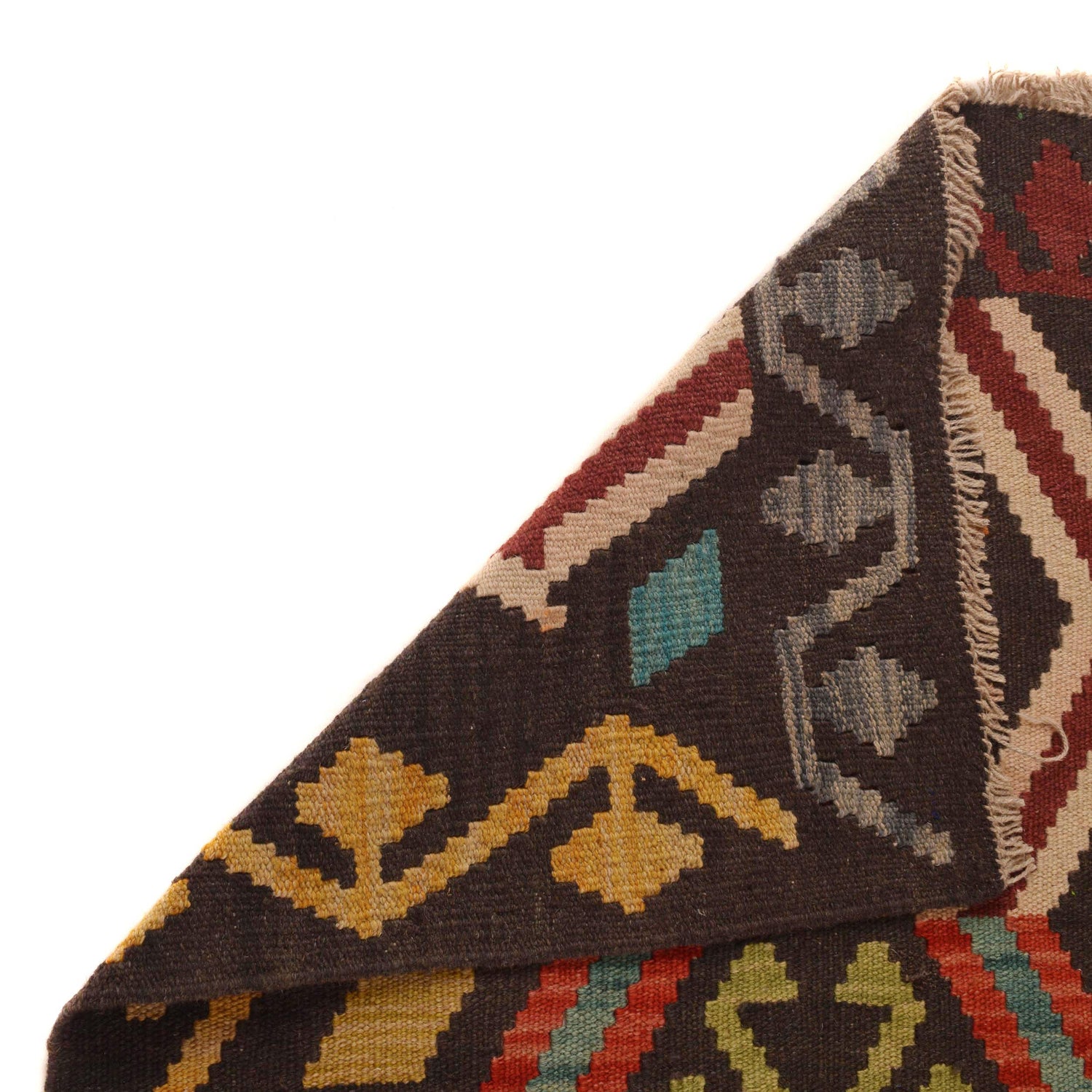 Handmade Vegetable Kilim 4' 6" x 5' 10" ft / 136 x 178 cm - No. B34746