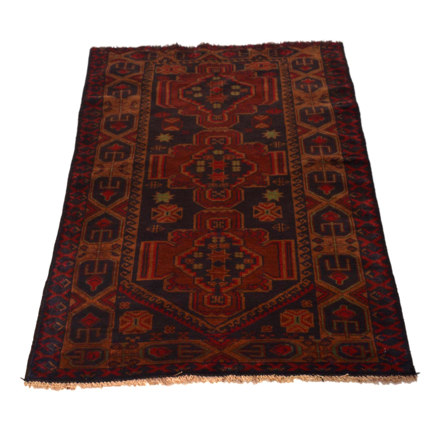 Traditional Baloch Rug 2' 6" x 4' 3" ft / 76 x 129 cm - No. B34876