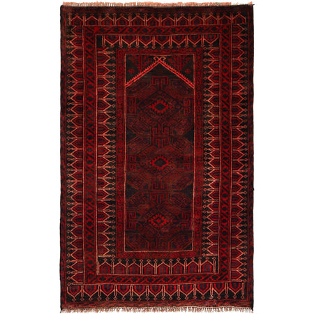 Muslim Prayer Rug 2' 11" x 4' 6" ft / 88 x 138 cm - B34878