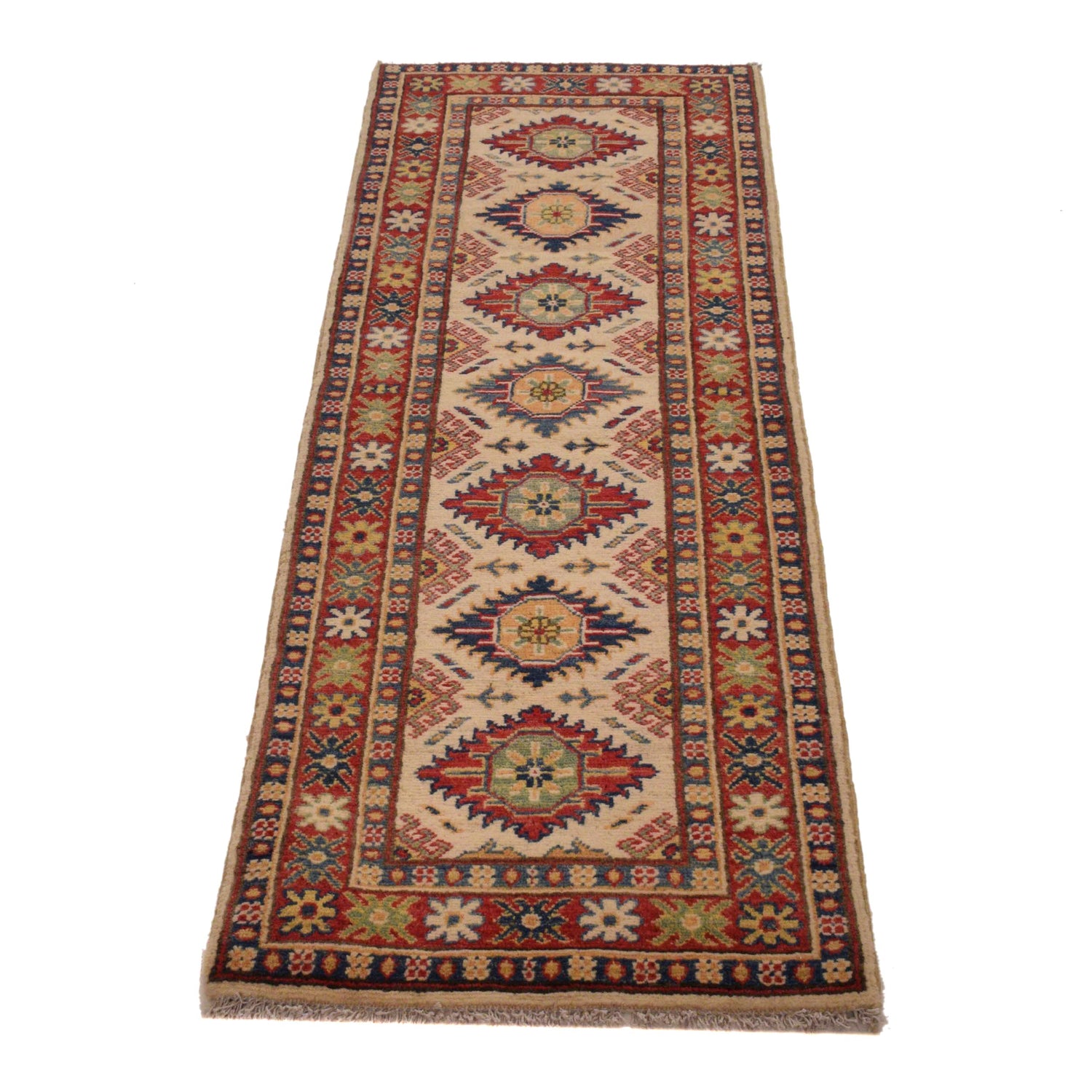 Oriental Kazak Runner Rug 1' 10" x 5' 8" ft / 57 x 172 cm - No. B35132