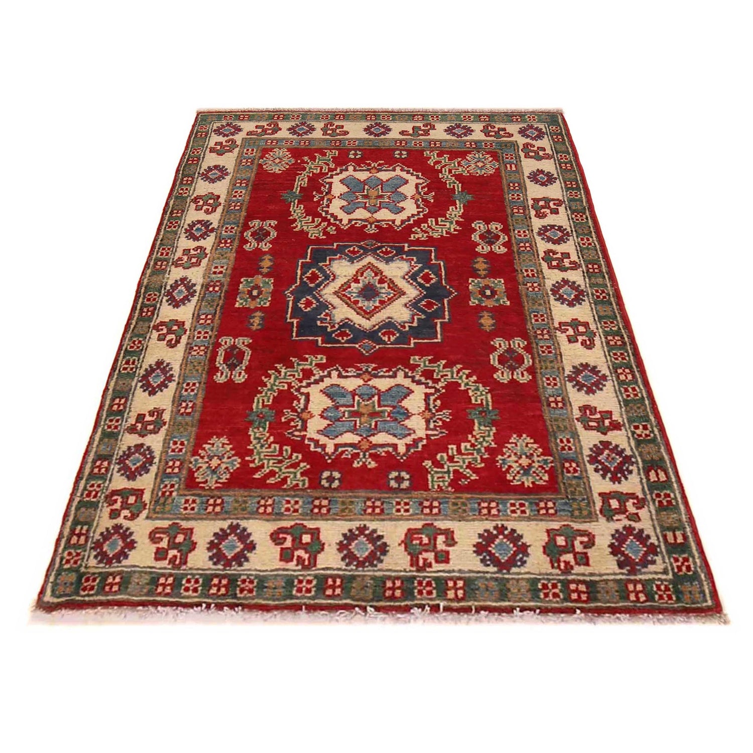 Hand Knotted Kazak Oriental Rug 2' 7" x 3' 9" ft / 78 x 114 cm - No. B35133