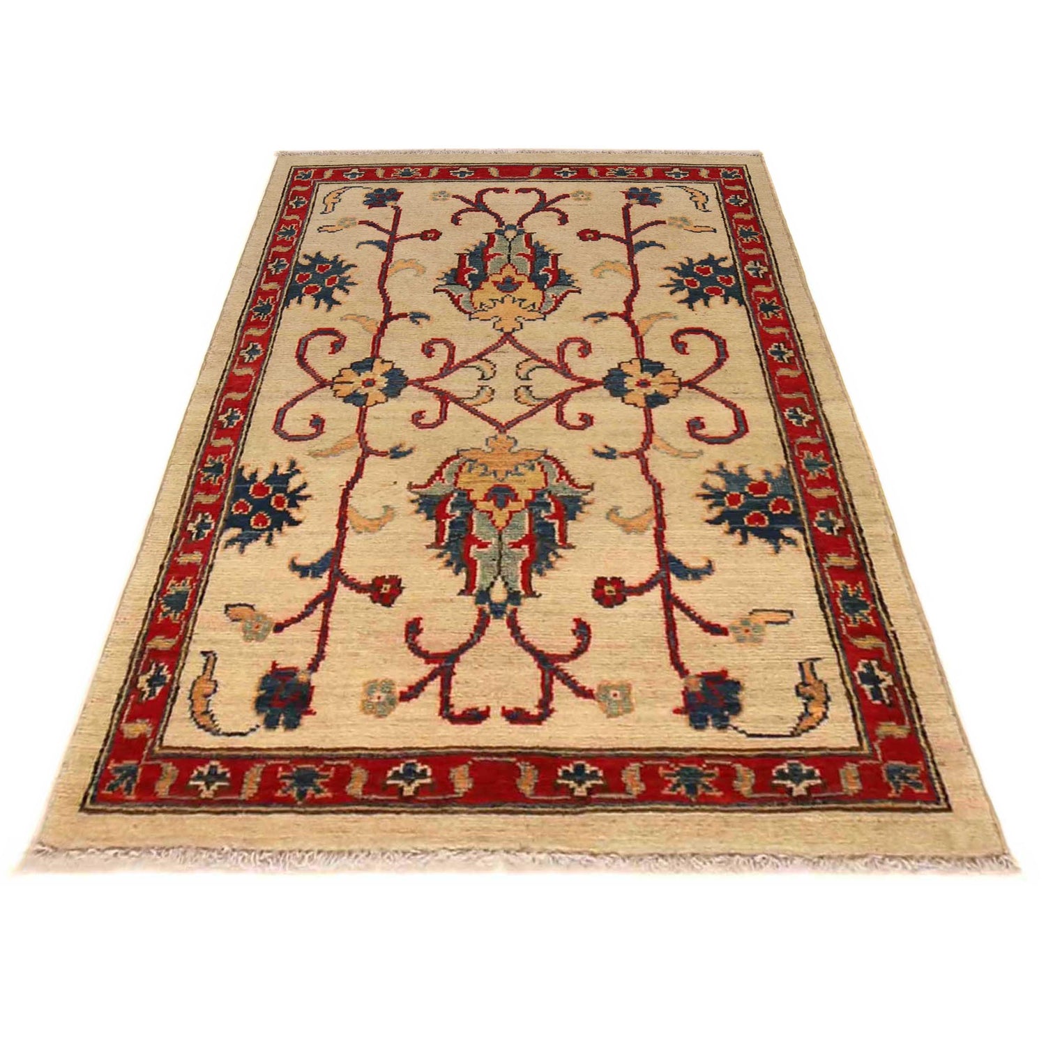 Hand knotted Kazak Carpet 2' 7" x 3' 11" ft / 79 x 120 cm - No. B35136