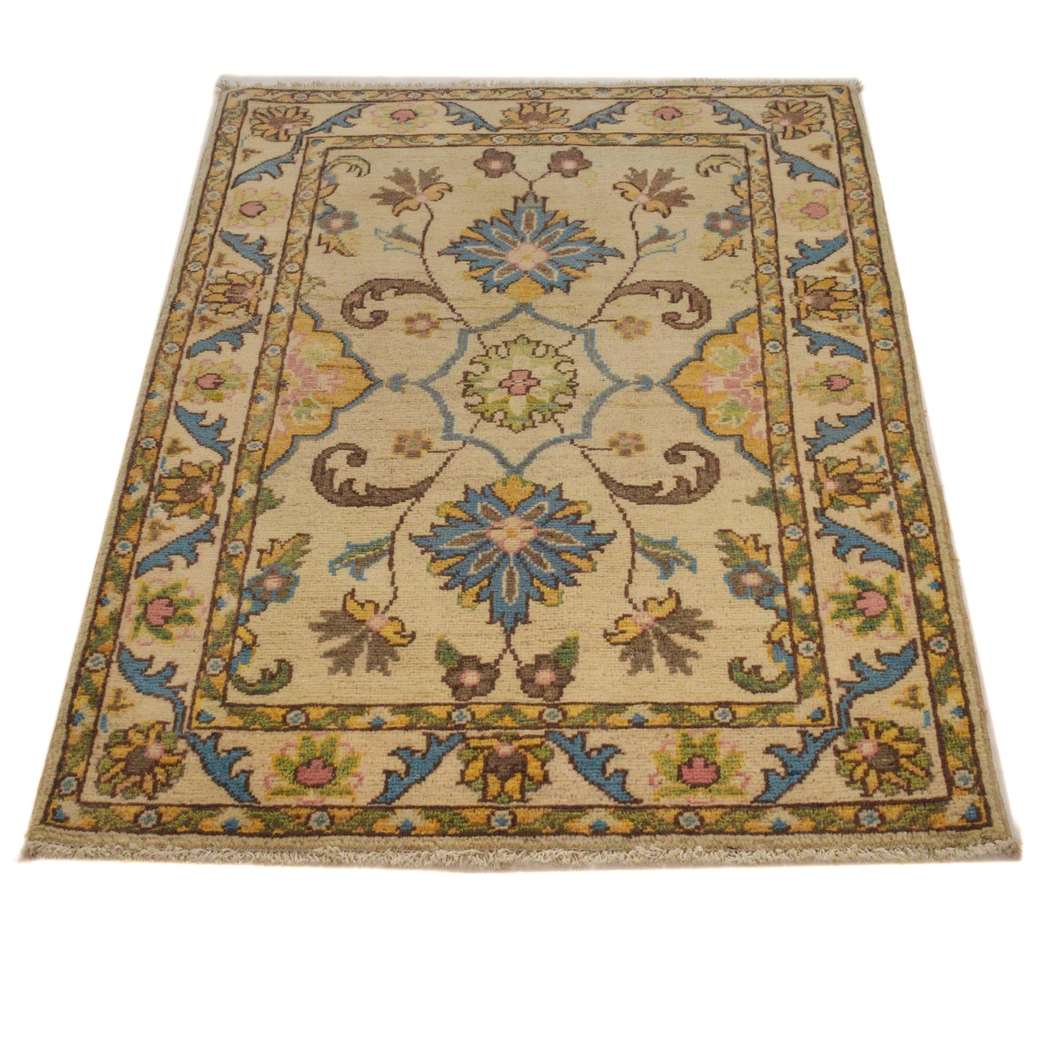 Beige Color Kazak Rug 2' 8" x 4' 2" ft / 82 x 127 cm - No. B35139