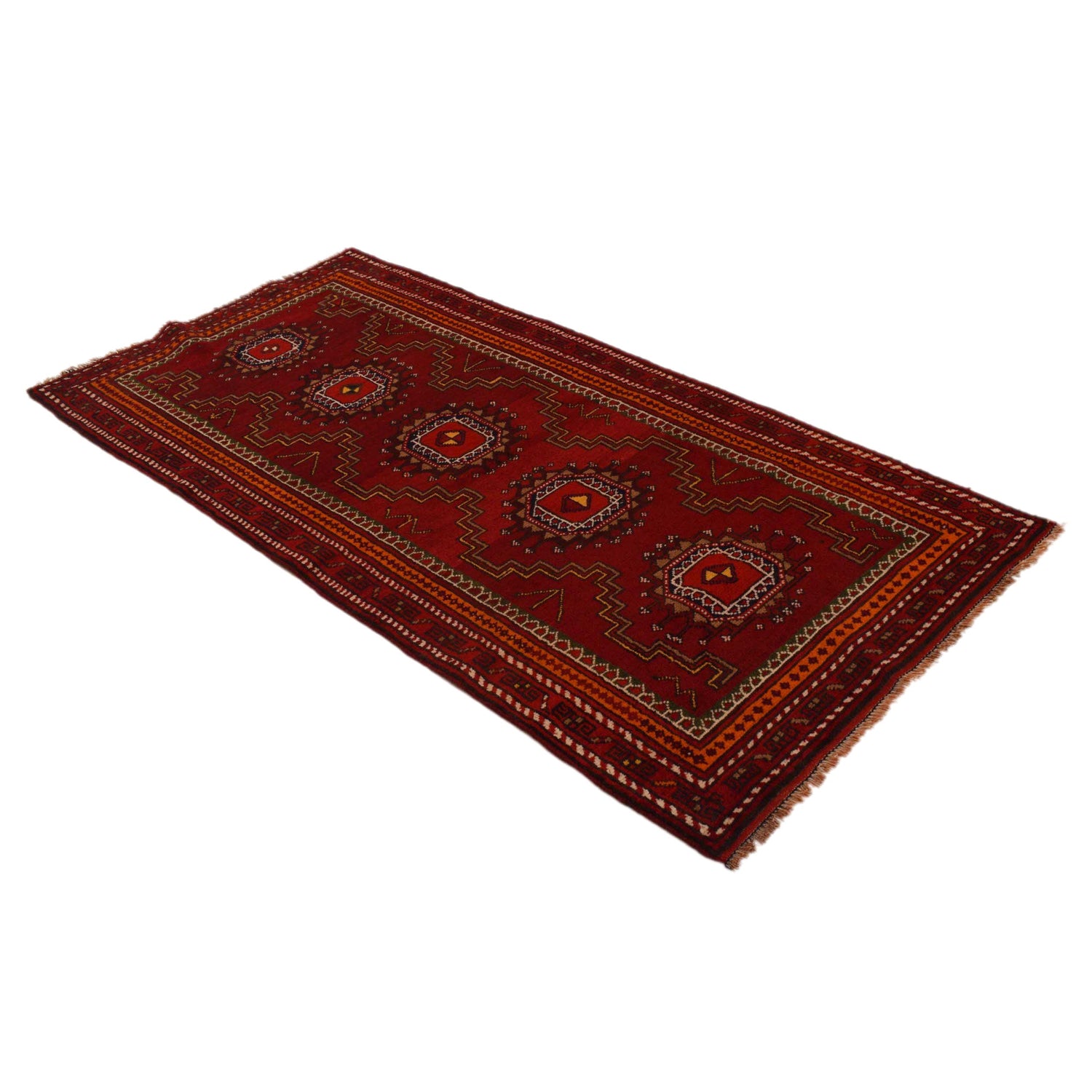 Red Color Baloch Runner 2' 11" x 6' 2" ft / 89 x 187 cm - No. B35176
