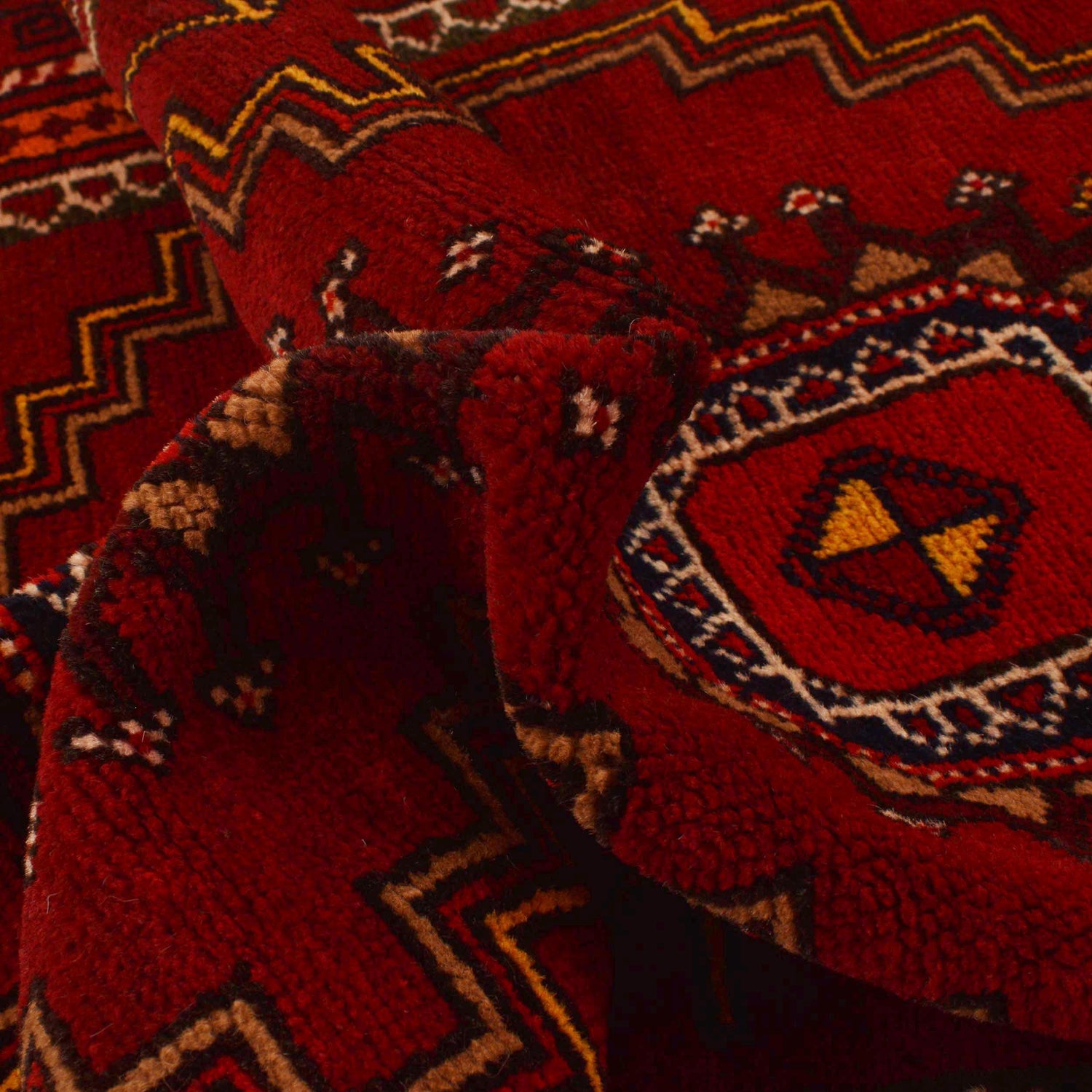 Red Color Baloch Runner 2' 11" x 6' 2" ft / 89 x 187 cm - No. B35176