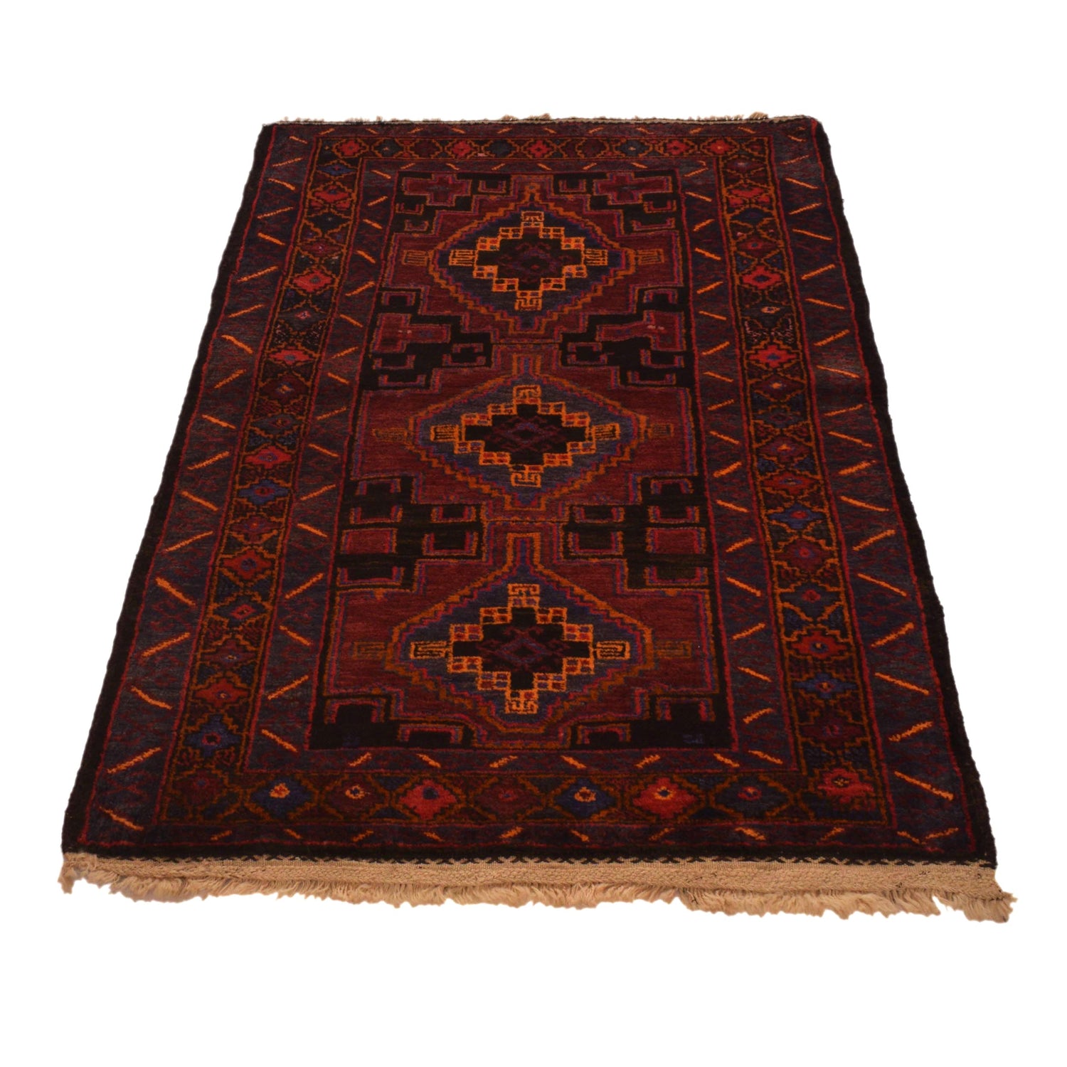 Traditional Baloch Rug 2' 8" x 4' 7" ft / 82 x 140 cm - No. B35180