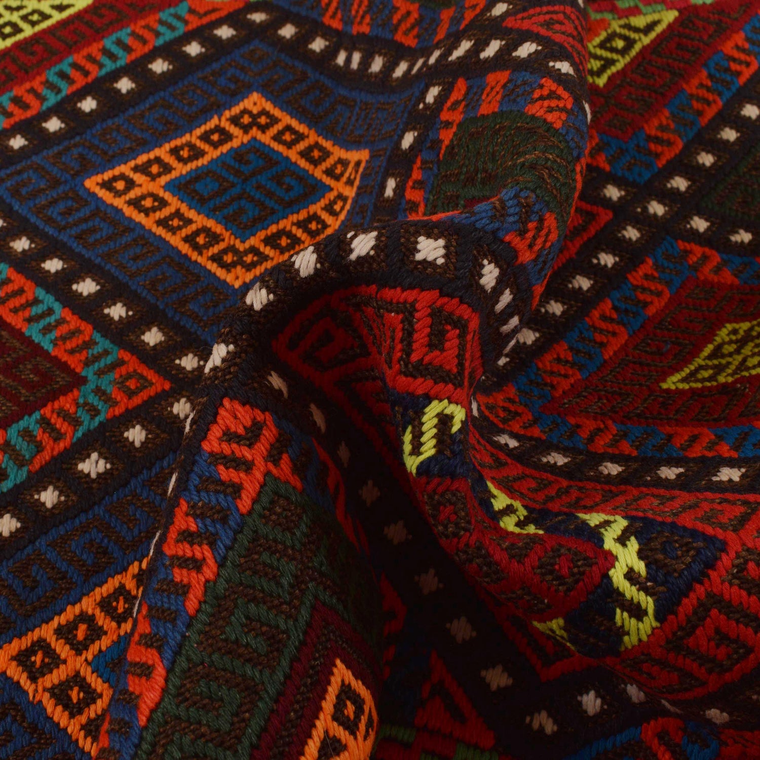 Short Kilim Runner 2' 6" x 7' 3" ft / 76 x 220 cm - No. B35183