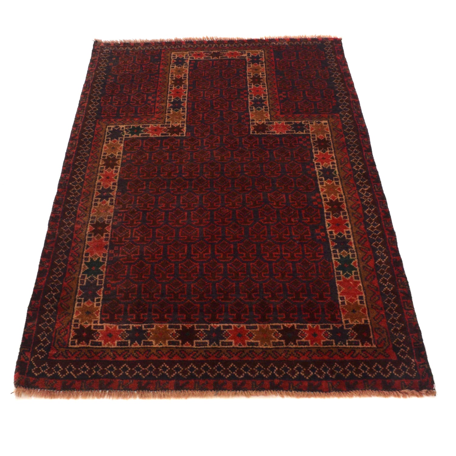 Fine Quality Prayer Rug 2' 9" x 4' 7" ft / 83 x 140 cm -No. B35439