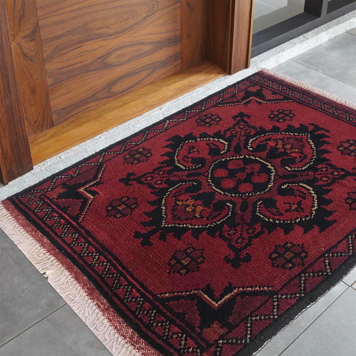 Handmade Doormats 1' 5" x 1' 11" ft / 44 x 58 cm - No. B35719