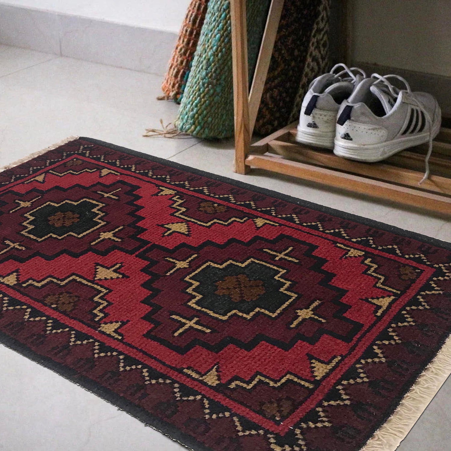 Handmade Floor Mat 1' 4" x 2' 0" ft / 40 x 62 cm - No. B35721