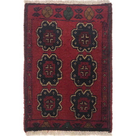 Handmade Foot Mat 1' 3" x 1' 11" ft / 39 x 58 cm - No. B35726