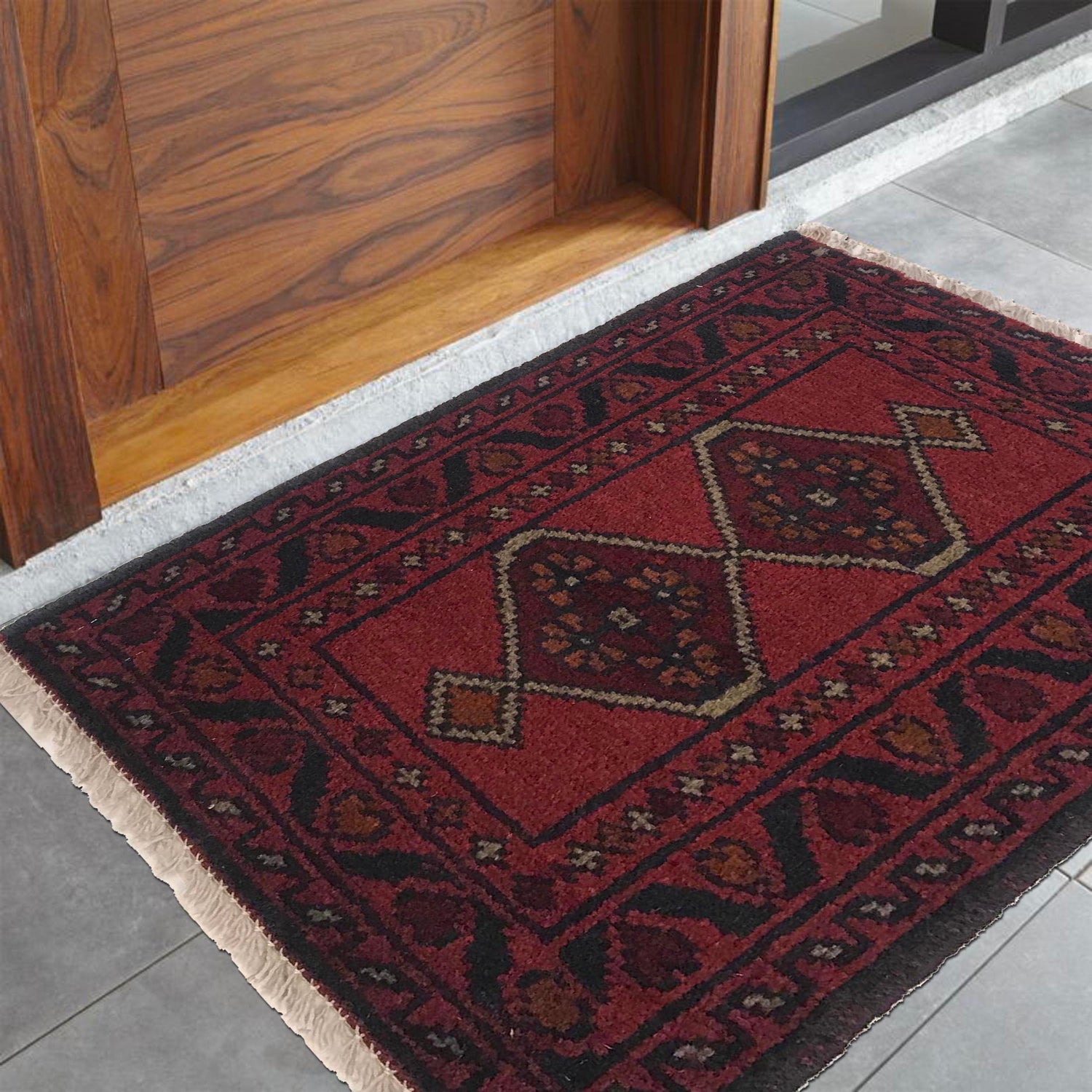 Handmade Doormats 1' 5" x 1' 11" ft / 42 x 58 cm - No. B35737