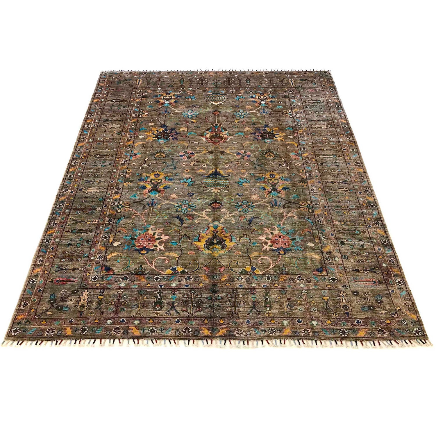 Hand Knotted Sultani Modern Rug 6' 8" x 9' 9" ft / 204 x 297 cm - No. B35791