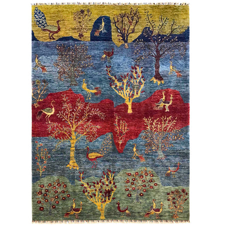 Contemporary Style Tree of Life Rug 6' 8" x 9' 6" ft / 204 x 290 cm - No. B35794