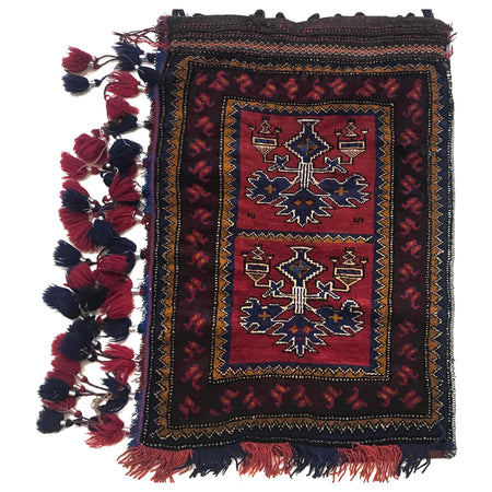 Afghan Balisht Cushion Rug 1' 10" x 2' 10" ft / 56 x 87 cm - No. B35824