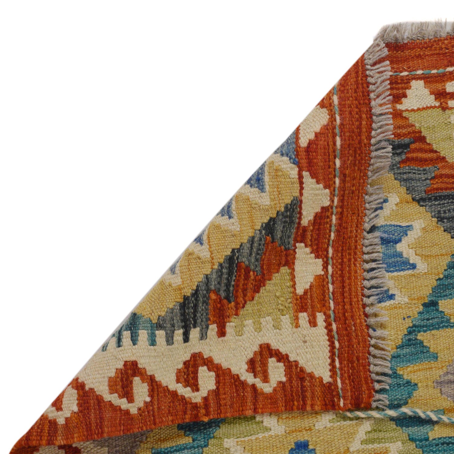 Handmade Turkish Design Wool Kilim Runner 1' 10" x 4' 11" ft / 55 x 149 cm - No. B35868