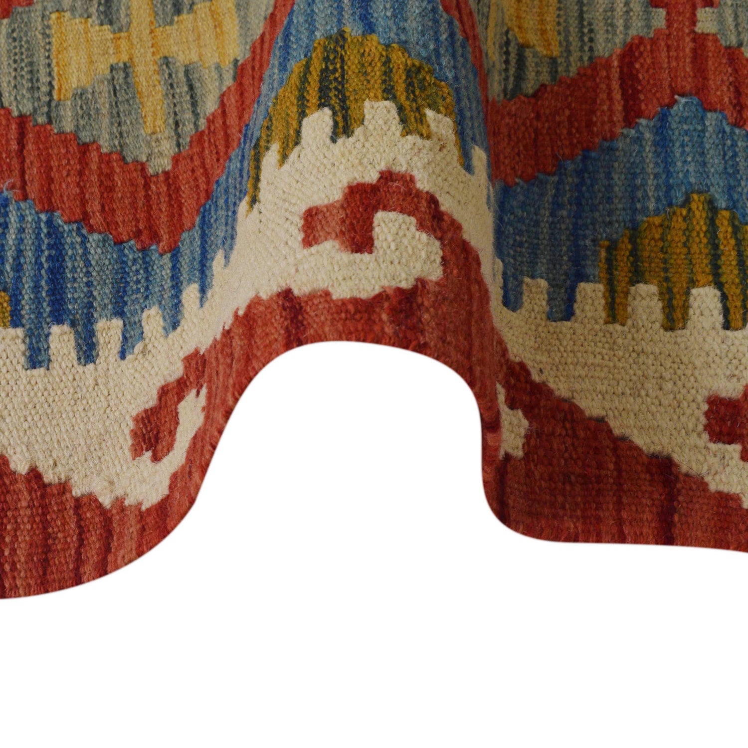 Hand Knotted Flatweave Kilim Runner 1' 8" x 4' 11" ft / 50 x 149 cm - No. B35870