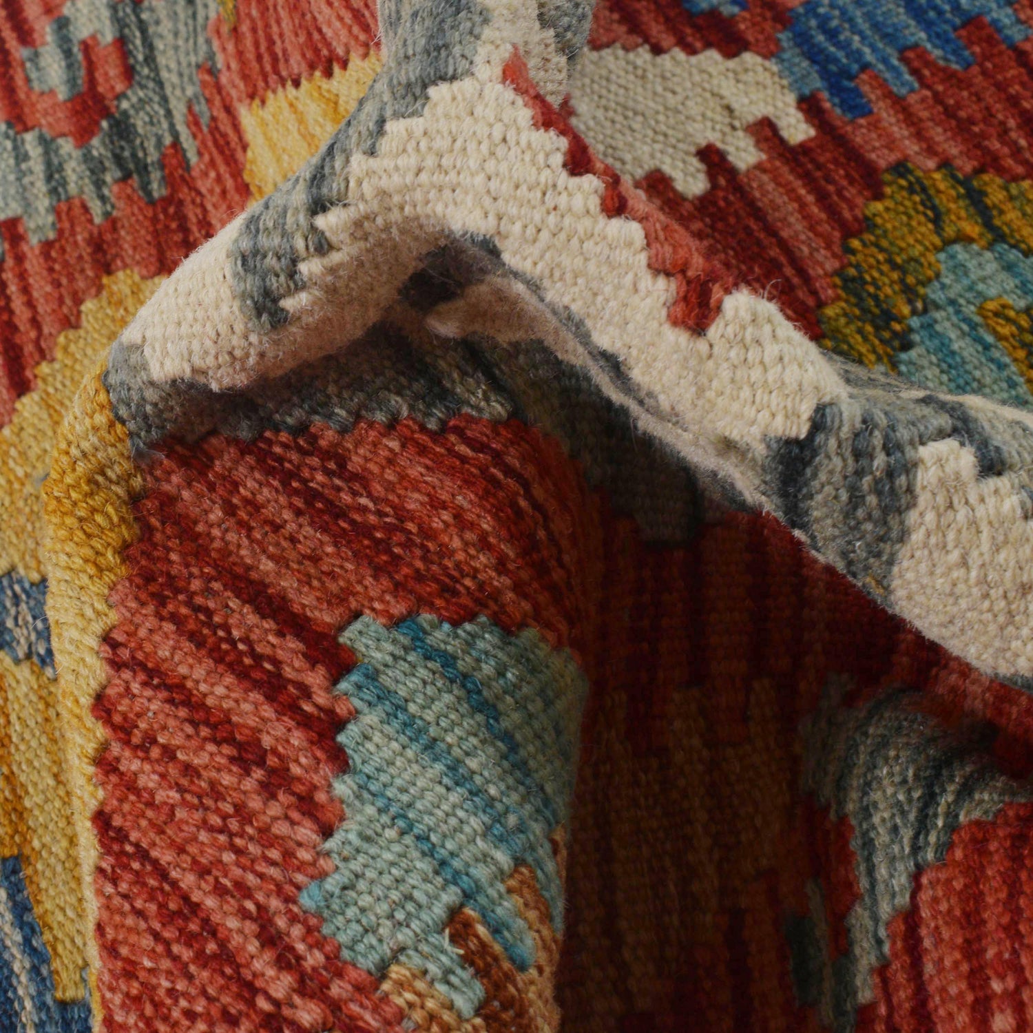 Handmade Afghan Vegetable Kilim Runner 1' 10" x 4' 11" ft / 55 x 149 cm - No. B35871