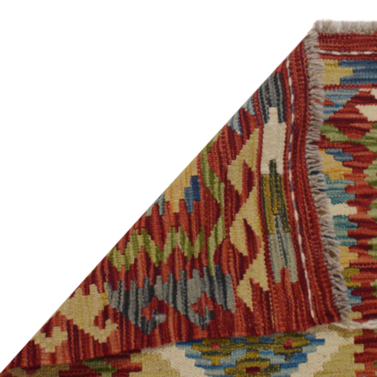 Hand Made Afghan Kilim Runner 1' 10" x 5' 0" ft / 57 x 152 cm - No. B35872