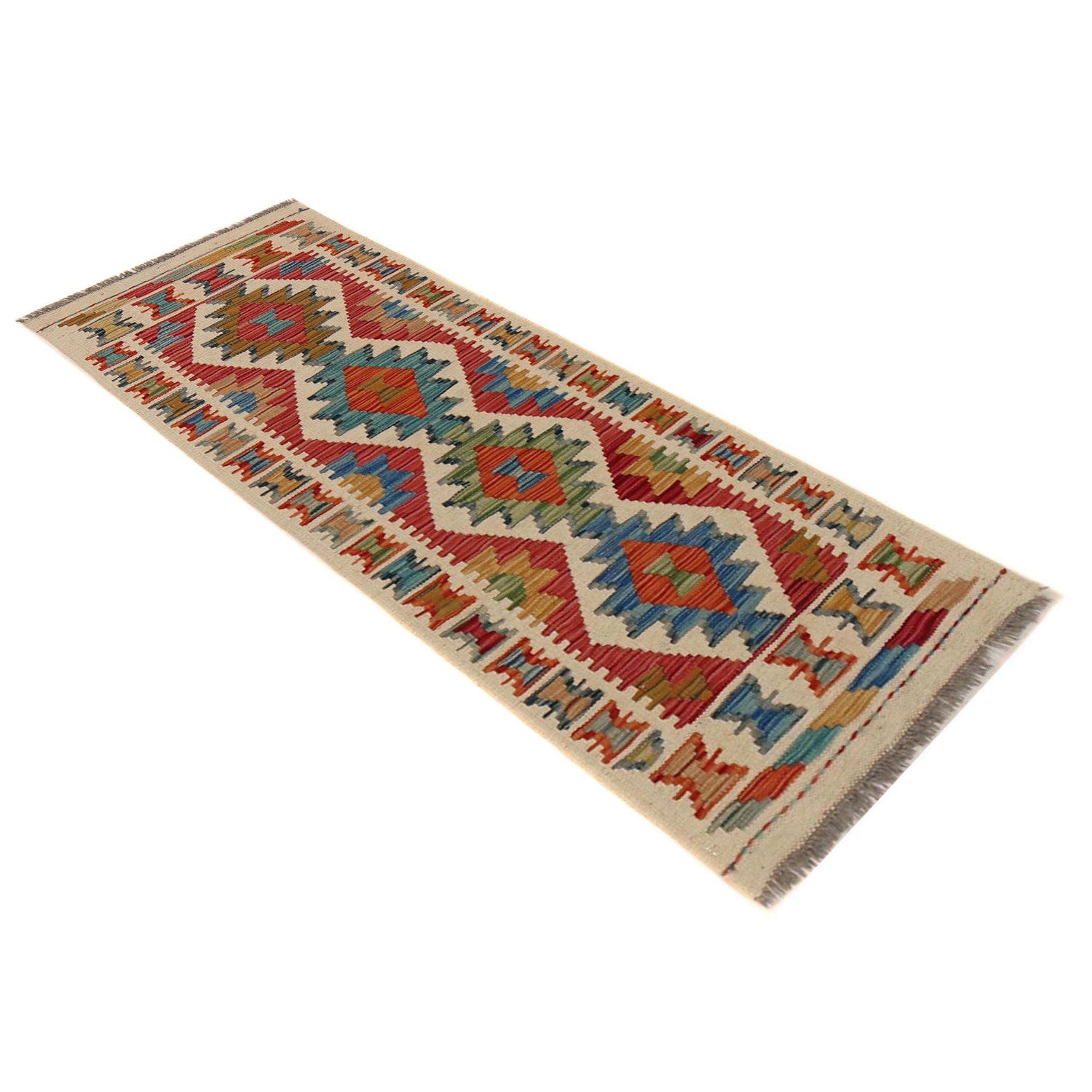 Short Kilim Runner 1' 8" x 4' 11" ft / 52 x 150 cm - No. B35874