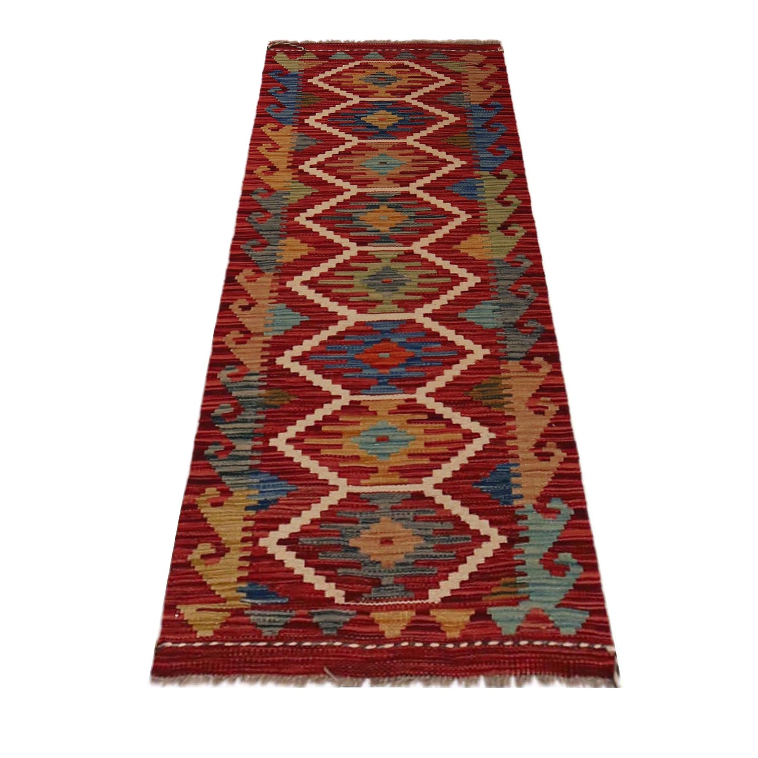 Handmade Vegetable Kilim Runner 1' 8" x 4' 9" ft / 50 x 146 cm - No. B35876