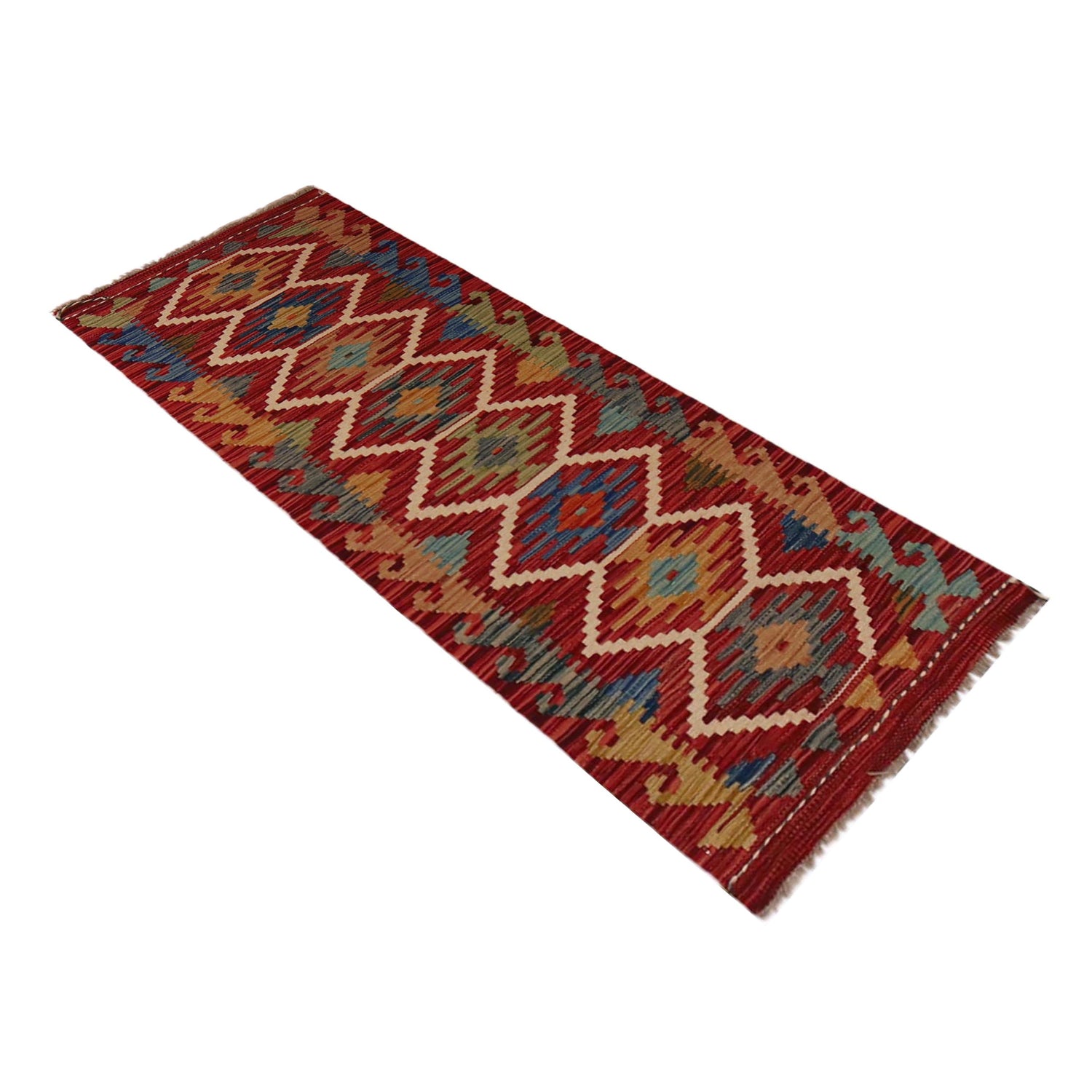 Handmade Vegetable Kilim Runner 1' 8" x 4' 9" ft / 50 x 146 cm - No. B35876