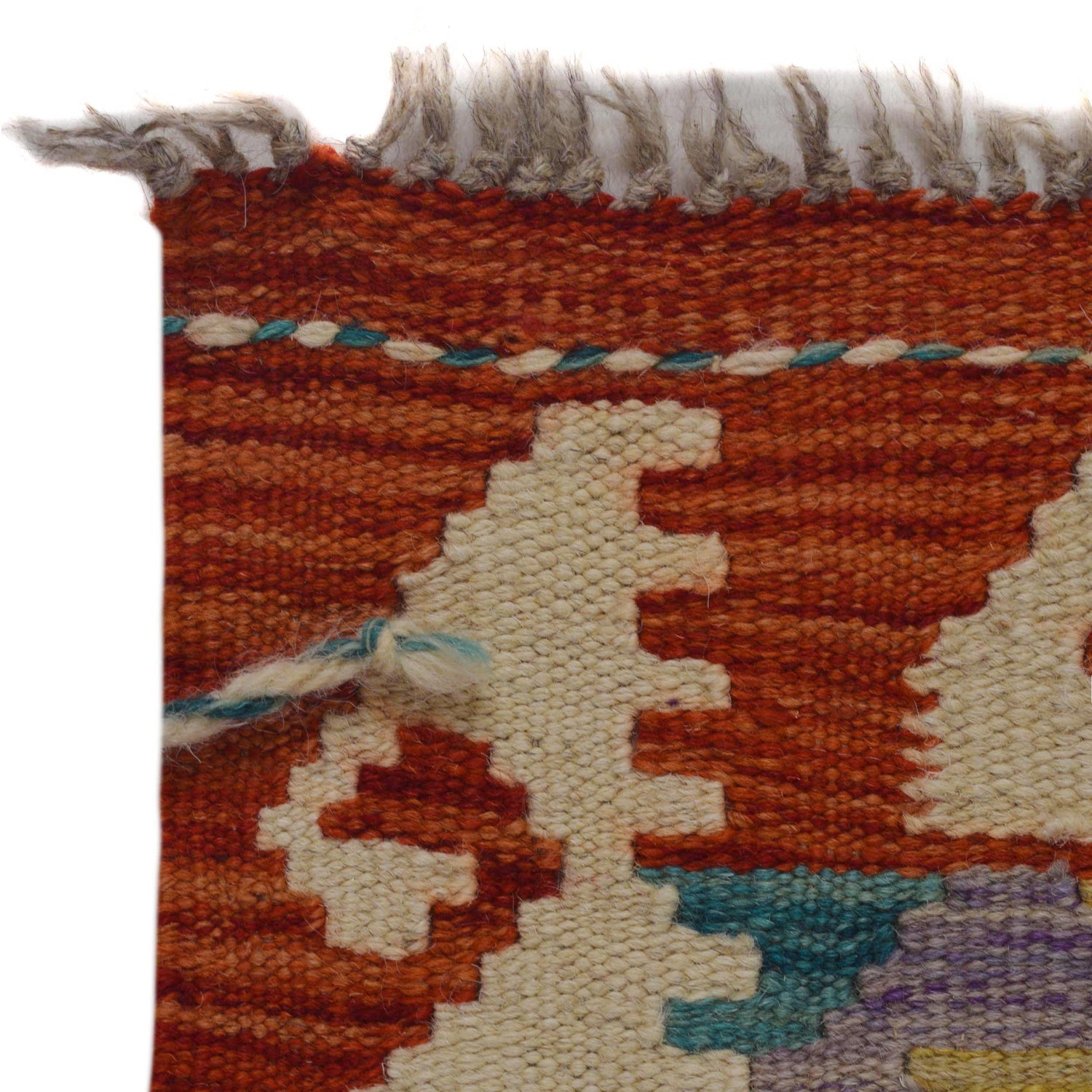 Hand Knotted Afghan Style Kilim Runner 1' 10" x 4' 11" ft / 56 x 151 cm - No. B35879