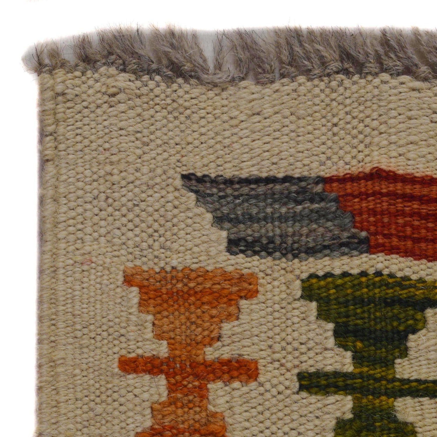 Hand Woven Wool Kelim Runner 1' 10" x 4' 7" ft / 57 x 140 cm - No. B35880