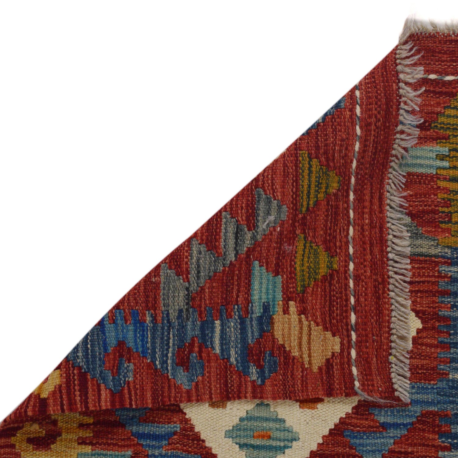 Handmade Turkish Design Wool Kilim Runner 1' 8" x 4' 9" ft / 51 x 146 cm - No. B35881