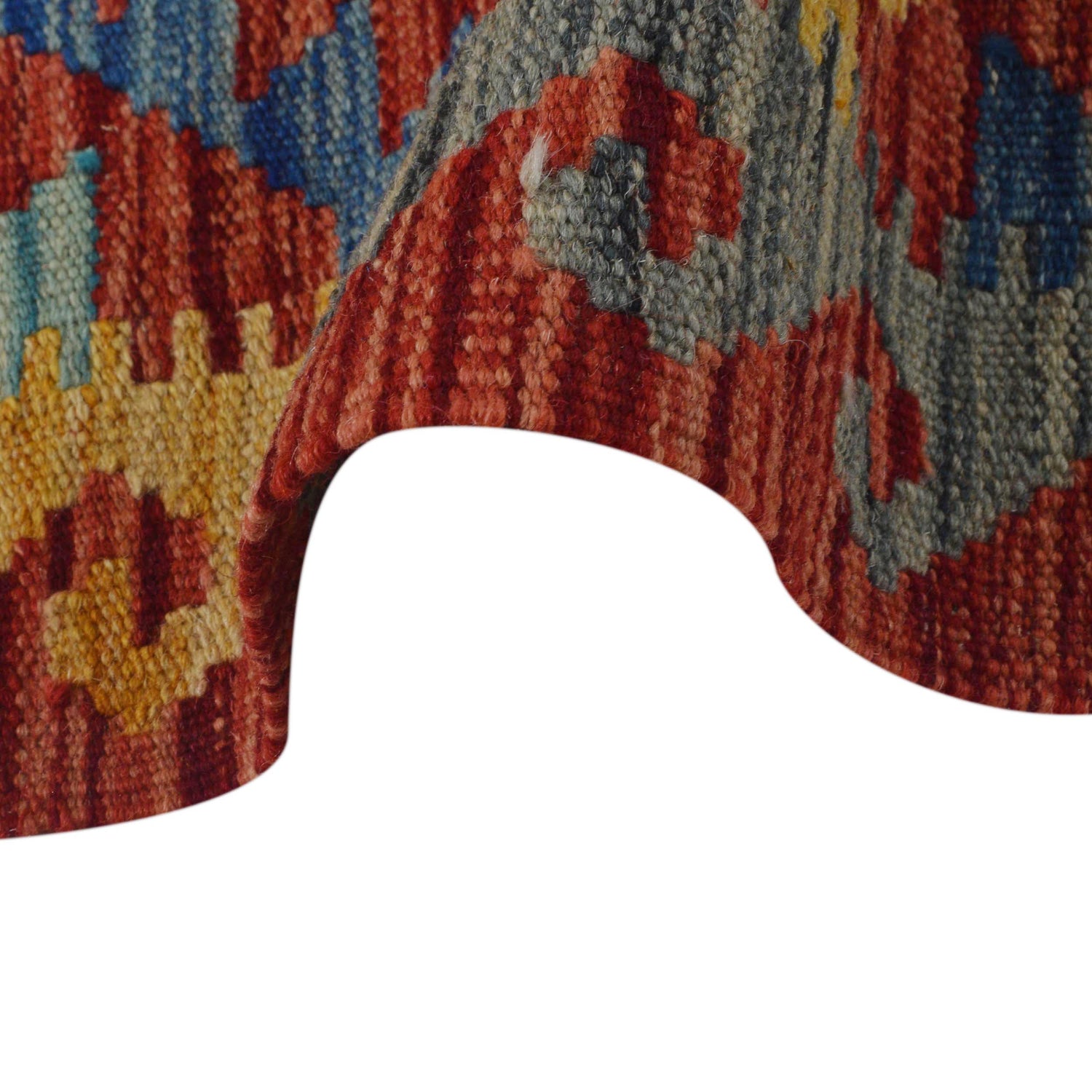 Handmade Turkish Design Wool Kilim Runner 1' 8" x 4' 9" ft / 51 x 146 cm - No. B35881