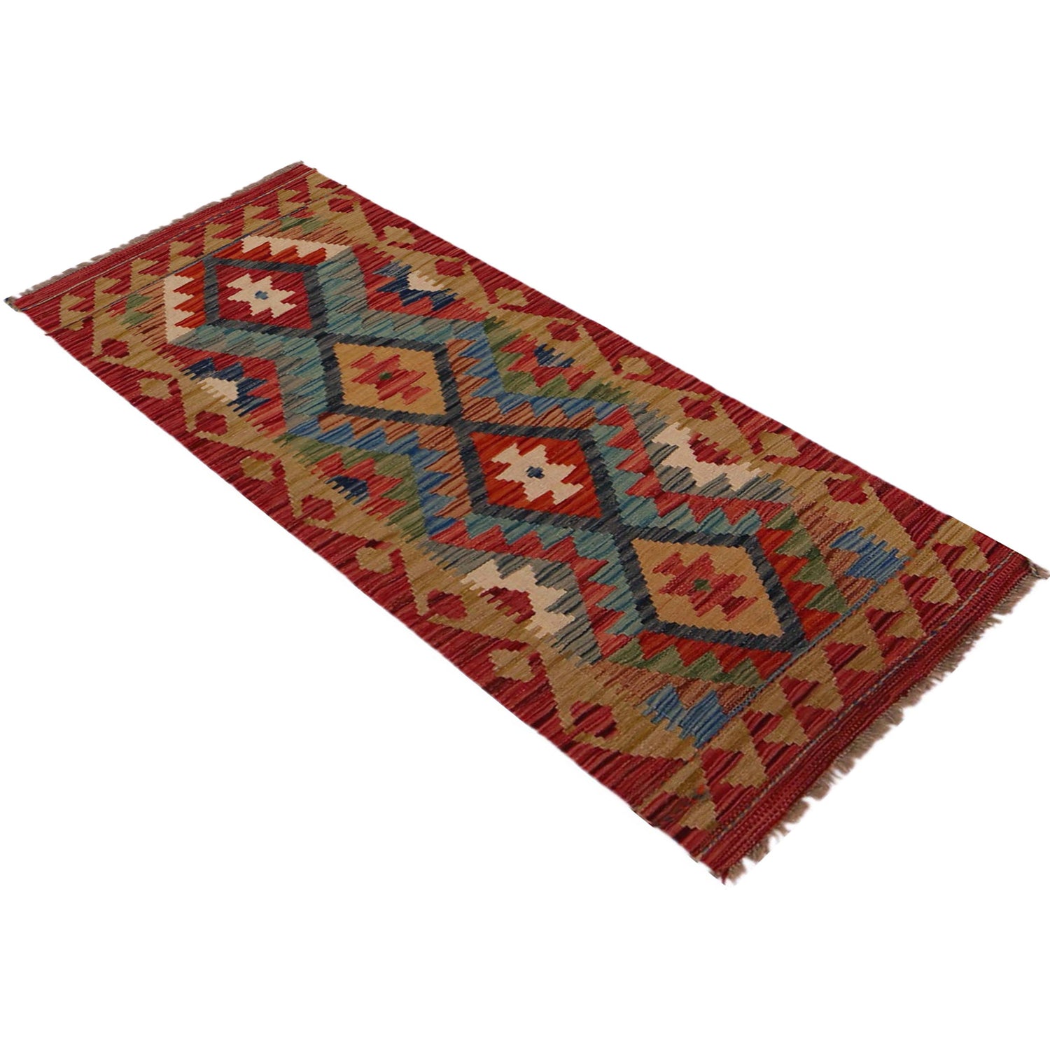 Short Chobi Kilim Runner 1' 8" x 4' 11" ft / 52 x 150 cm - No. B35882