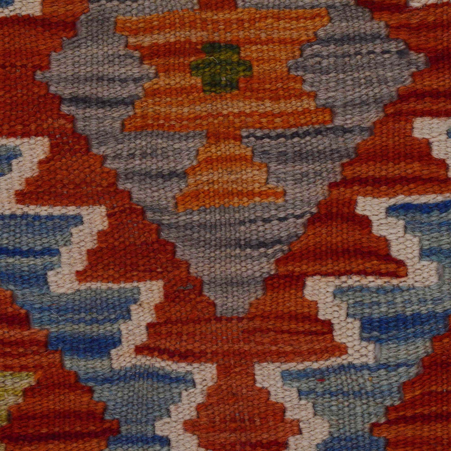 Hand Knotted Flatweave Kilim Runner 1' 10" x 5' 2" ft / 57 x 158 cm - No. B35883