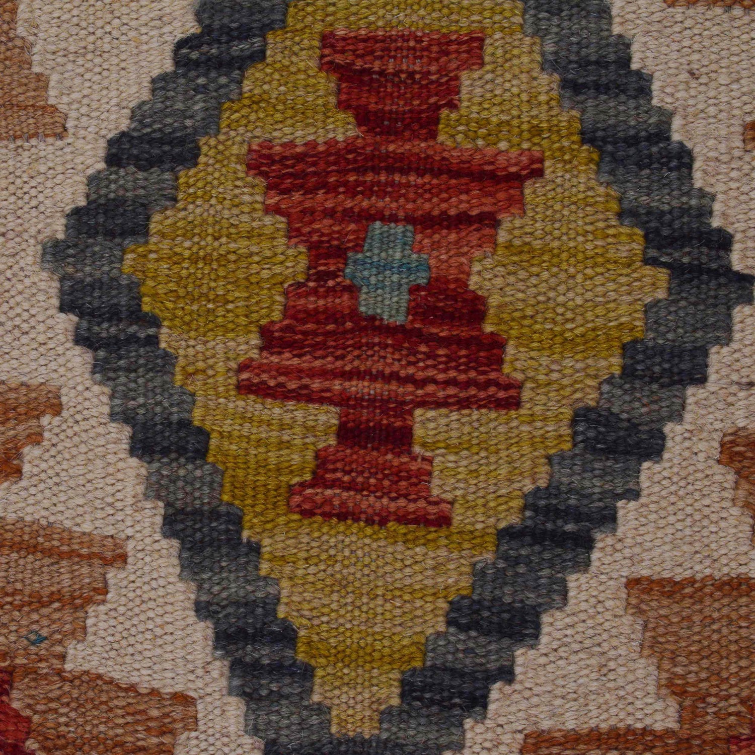 Handmade Afghan Vegetable Kilim Runner 1' 8" x 4' 9" ft / 52 x 146 cm - No. B35884