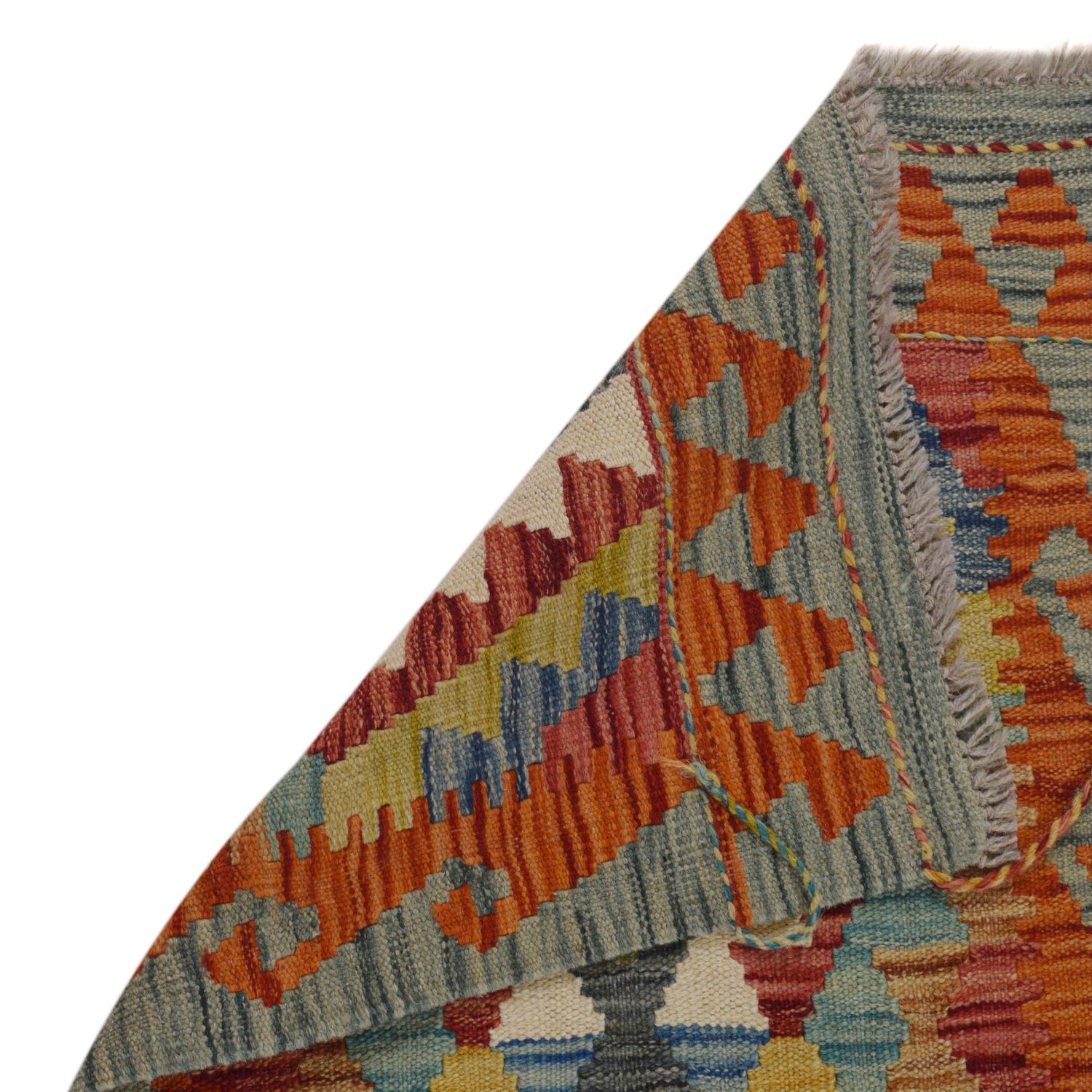 Handmade Afghan Vegetable Kilim Runner 1' 8" x 4' 9" ft / 52 x 146 cm - No. B35884