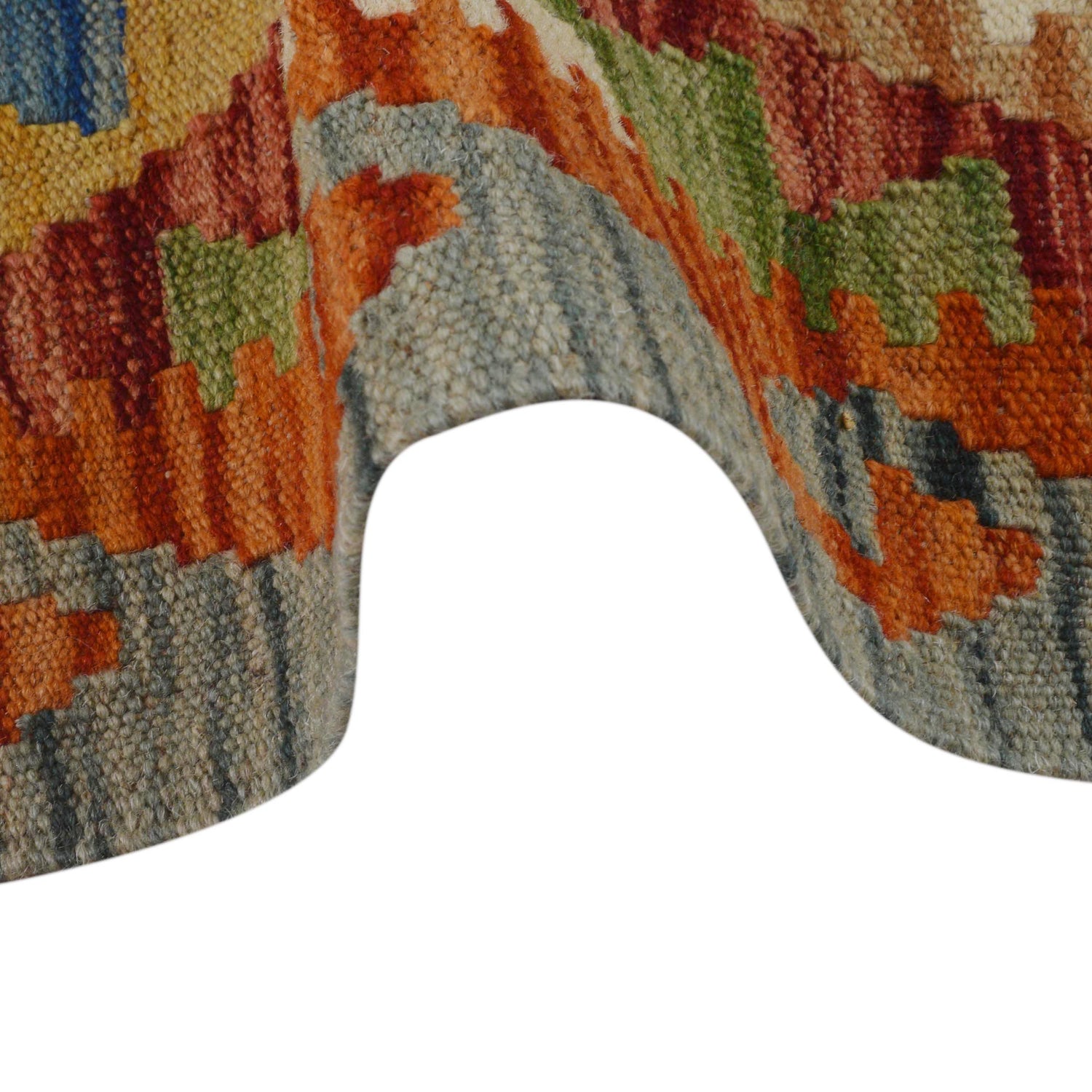 Handmade Afghan Vegetable Kilim Runner 1' 8" x 4' 9" ft / 52 x 146 cm - No. B35884