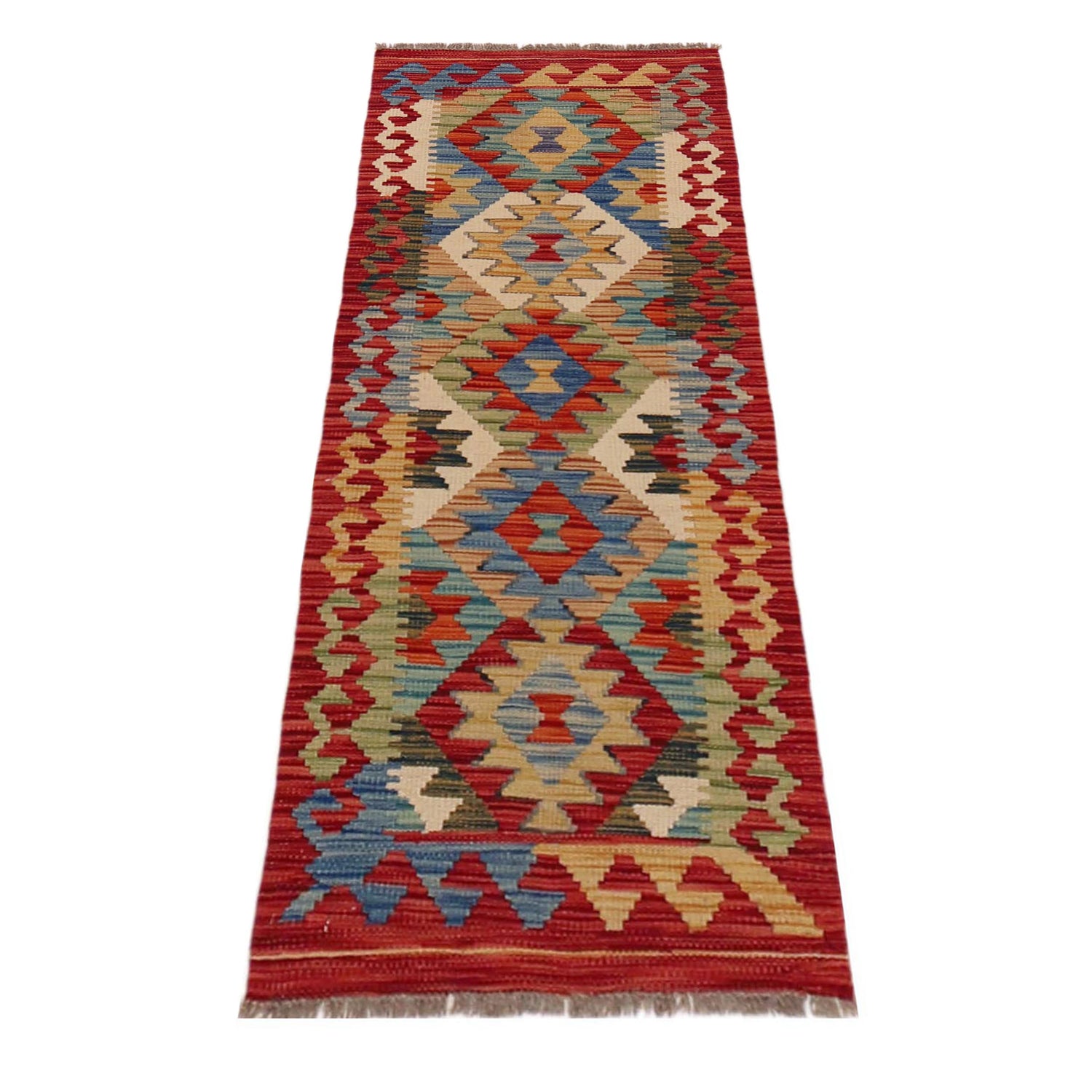 Hand Made Afghan Kilim Runner 1' 8" x 4' 11" ft / 52 x 150 cm - No. B35885