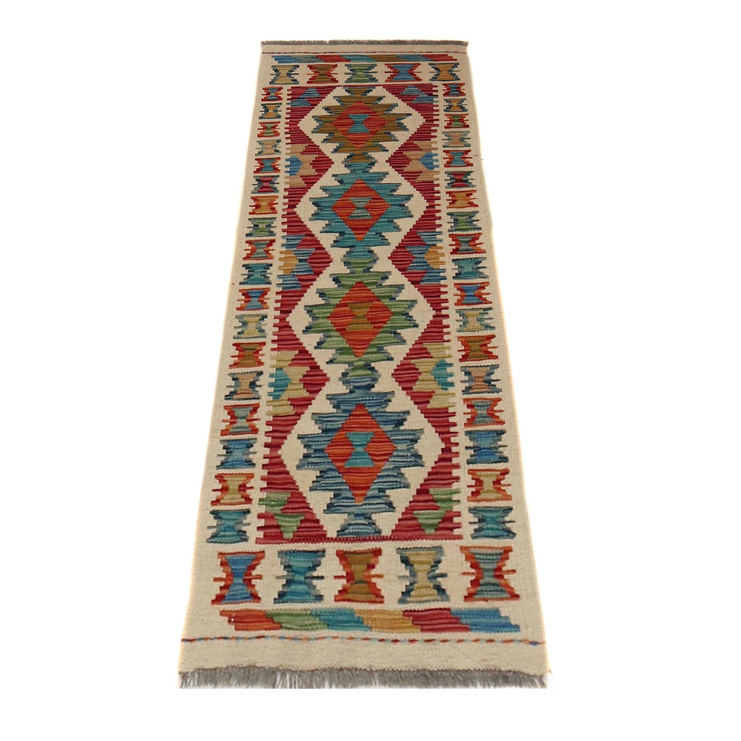 Short Kilim Runner 1' 8" x 4' 11" ft / 50 x 150 cm - No. B35886