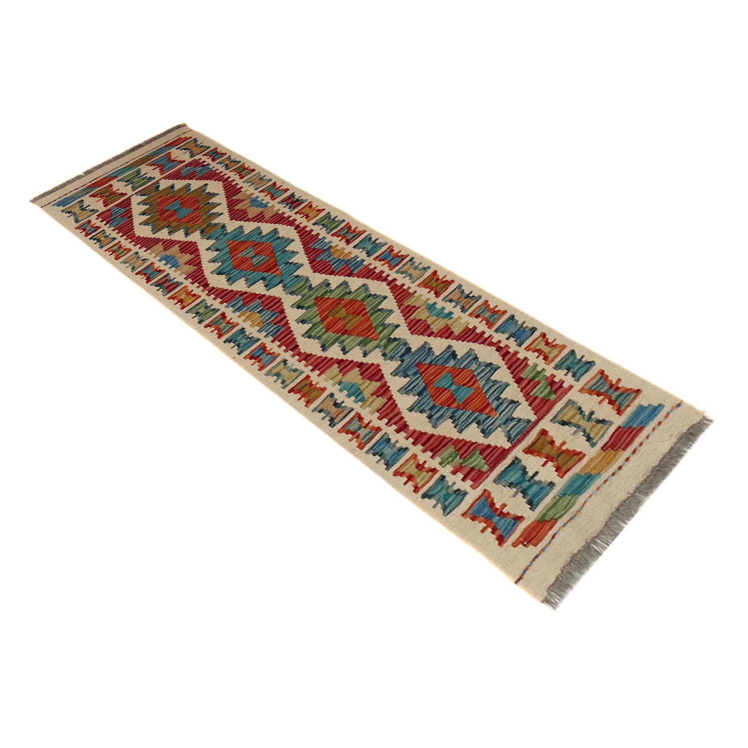 Short Kilim Runner 1' 8" x 4' 11" ft / 50 x 150 cm - No. B35886