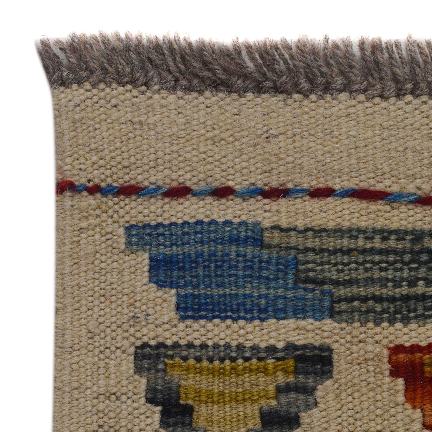 Short Kilim Runner 1' 8" x 4' 11" ft / 50 x 150 cm - No. B35886