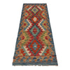 Hand Knotted Afghan Style Kilim Runner 1' 8" x 4' 10" ft / 52 x 148 cm - No. B35890