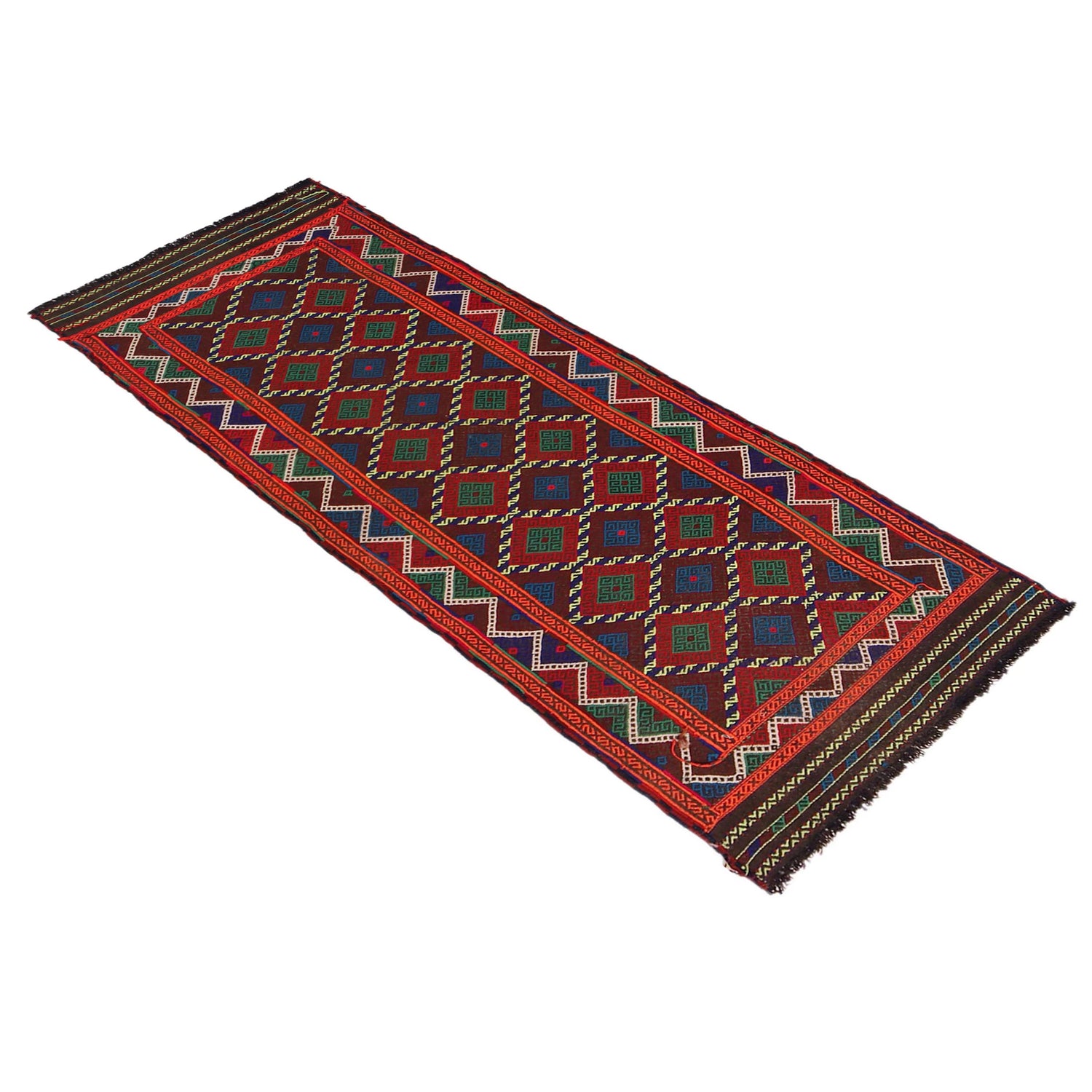 Short Kilim Runner 2' 3" x 7' 3" ft / 68 x 220 cm - No. B35891