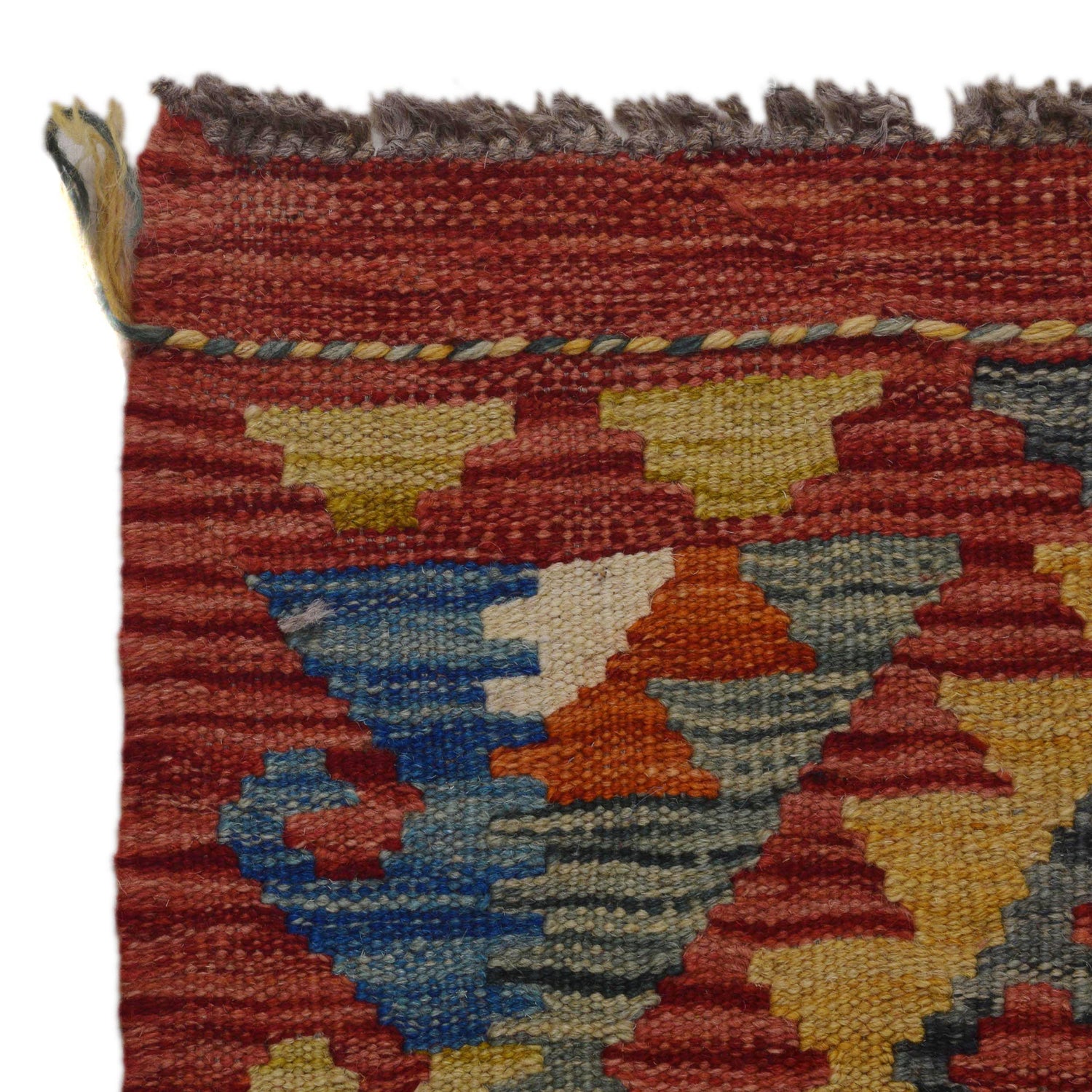 Handmade Turkish Design Wool Kilim Runner 1' 8" x 4' 8" ft / 51 x 143 cm - No. B35917