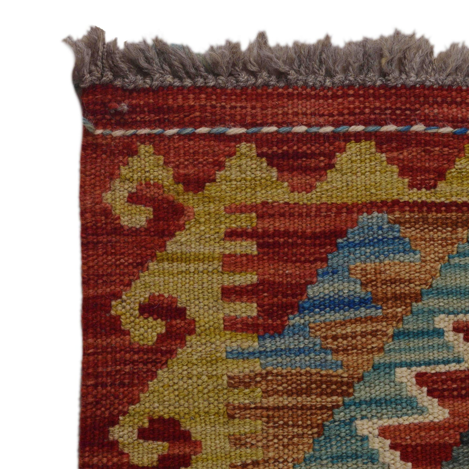 Hand Knotted Flatweave Kilim Runner 1' 10" x 4' 11" ft / 55 x 150 cm - No. B35919