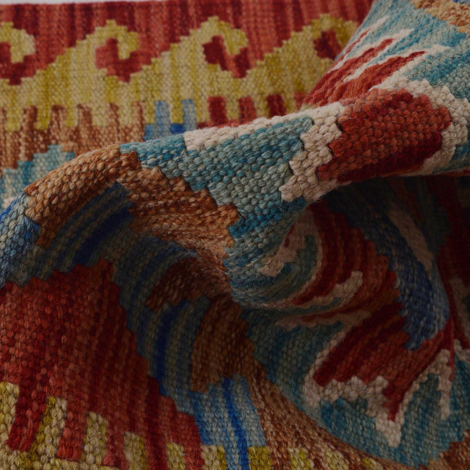 Hand Knotted Flatweave Kilim Runner 1' 10" x 4' 11" ft / 55 x 150 cm - No. B35919