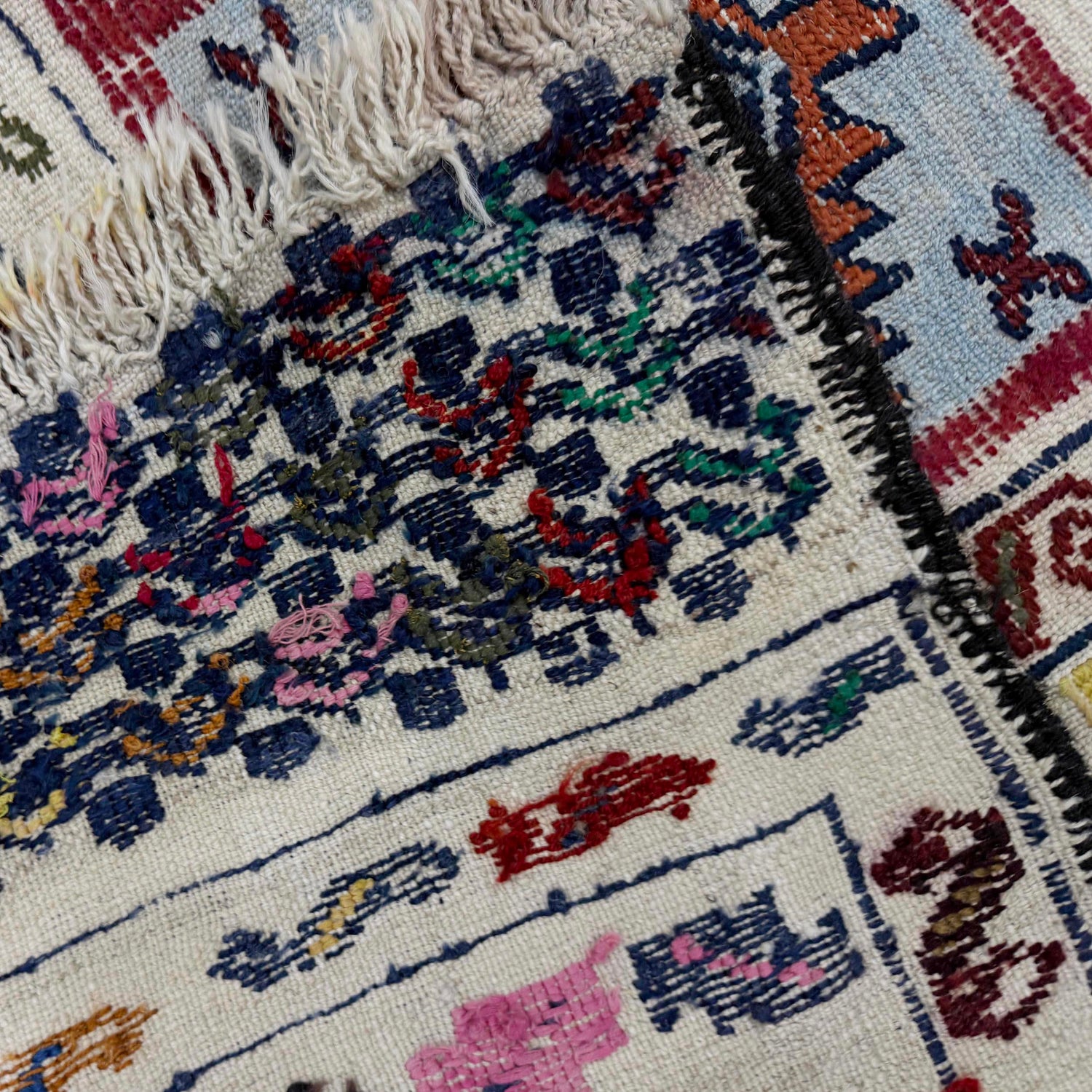 Handmade Soumak Kelim 4' 5" x 6' 1" ft / 135 x 185 cm - No. B36527