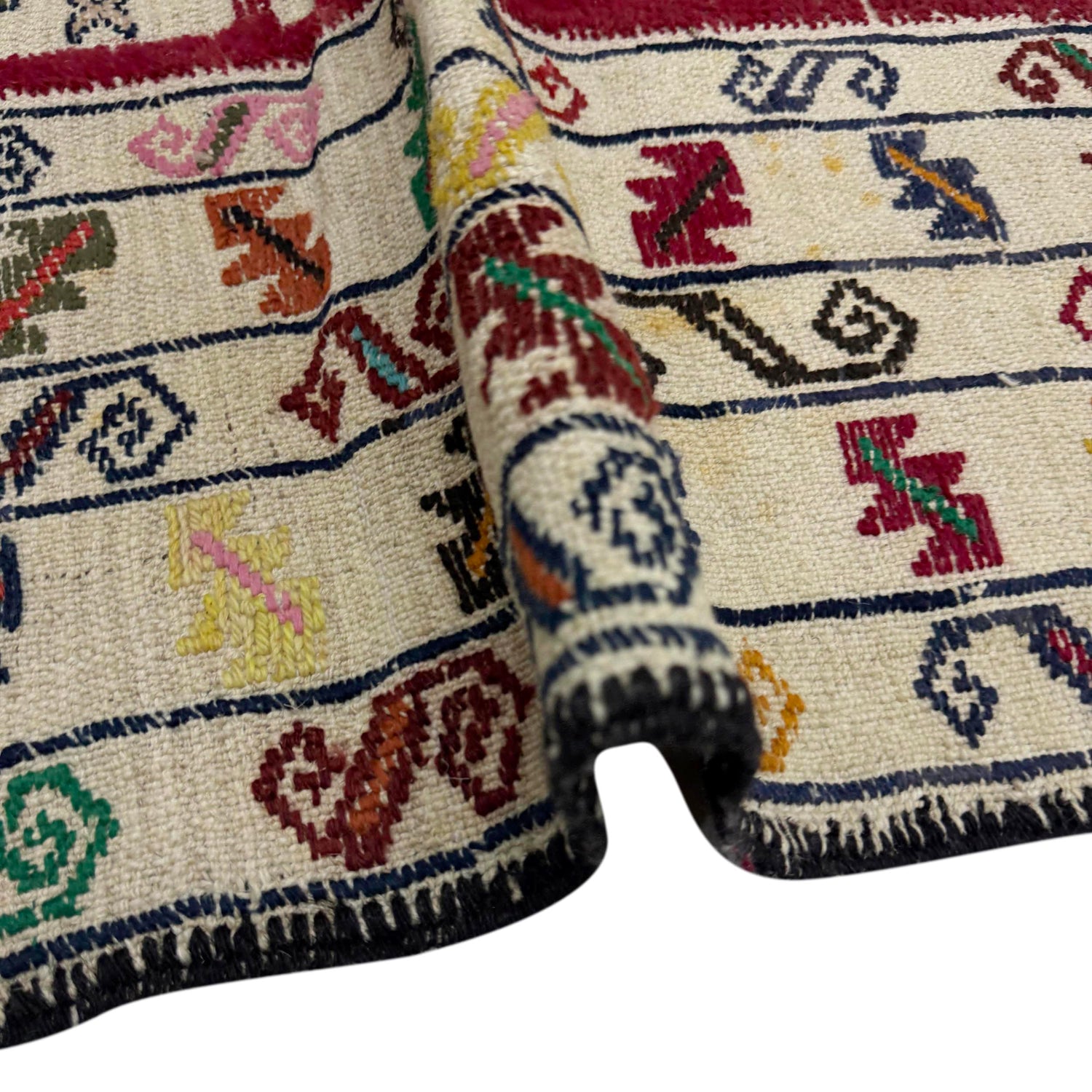 Handmade Soumak Kelim 4' 5" x 6' 1" ft / 135 x 185 cm - No. B36527